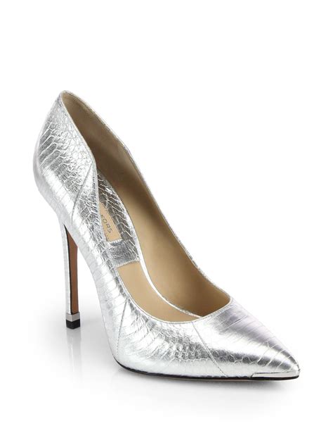 silberne pumps michael kors|Michael Kors Women's Silver Heels and Pumps .